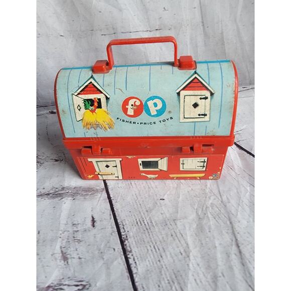 Fisher Price mini lunchbox barn toy 1962 Box Only READ - Picture 3 of 7